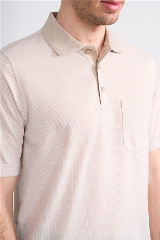 Çetinkaya Mentality 4626 Polo Yaka Regular Modelli T-shirt Toprak