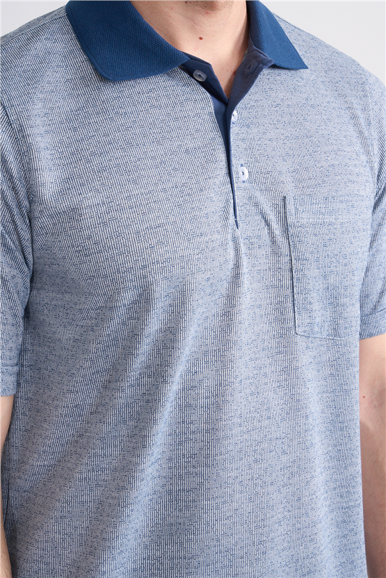Çetinkaya Mentality 4626 Polo Yaka Regular Modelli T-shirt İndigo