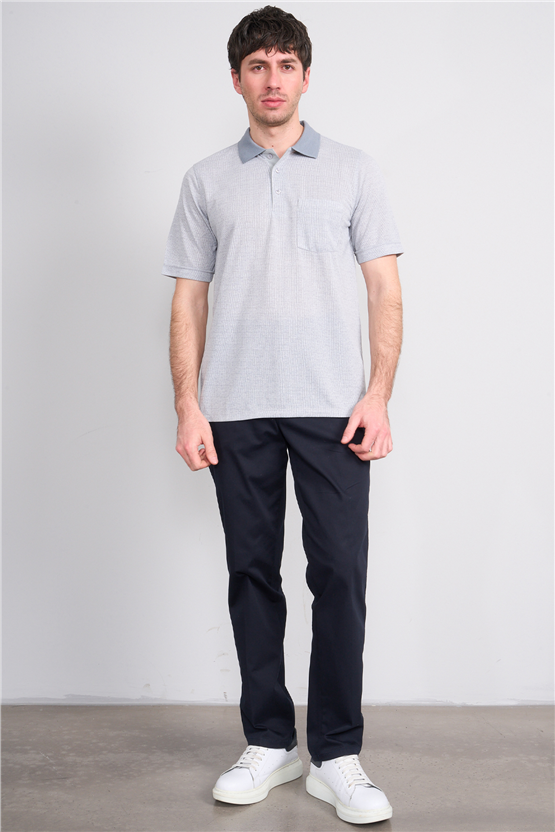 Çetinkaya Mentality 4626 Polo Yaka Regular Modelli T-shirt Gri
