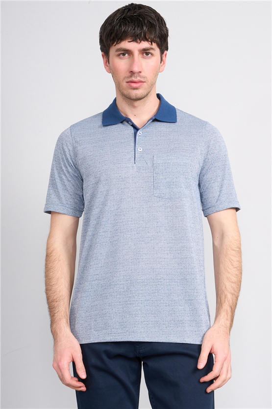 Çetinkaya Mentality 4626 Polo Yaka Regular Modelli T-shirt İndigo