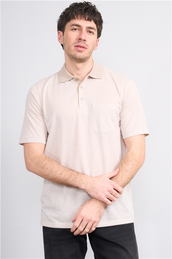 Çetinkaya Mentality 4626 Polo Yaka Regular Modelli T-shirt Toprak