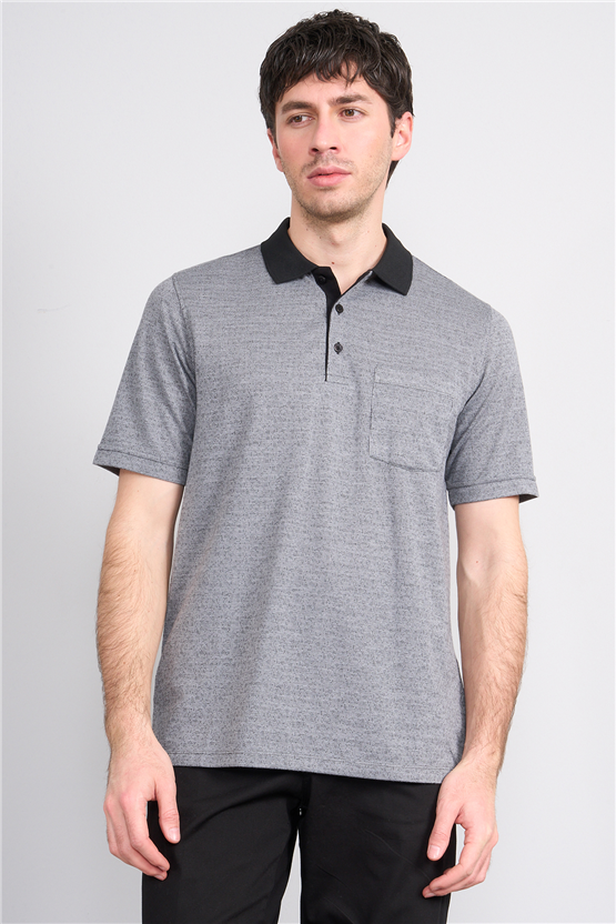Çetinkaya Mentality 4626 Polo Yaka Regular Modelli T-shirt Siyah