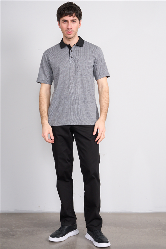 Çetinkaya Mentality 4626 Polo Yaka Regular Modelli T-shirt Siyah