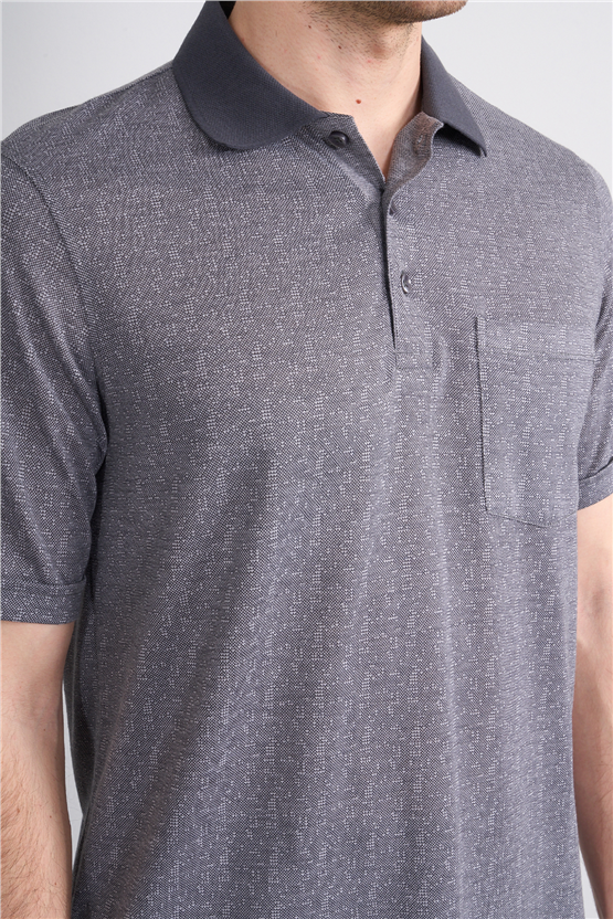 Çetinkaya Mentality 4627 Polo Yaka Regular Modelli T-shirt Füme