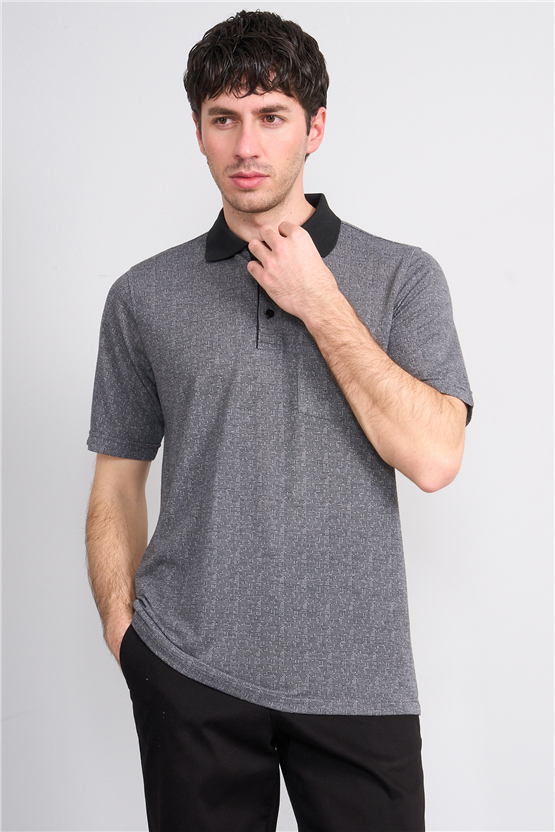Çetinkaya Mentality 4627 Polo Yaka Regular Modelli T-shirt Siyah