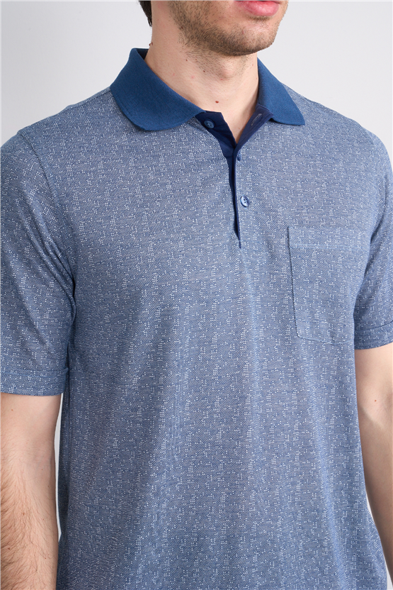 Çetinkaya Mentality 4627 Polo Yaka Regular Modelli T-shirt İndigo
