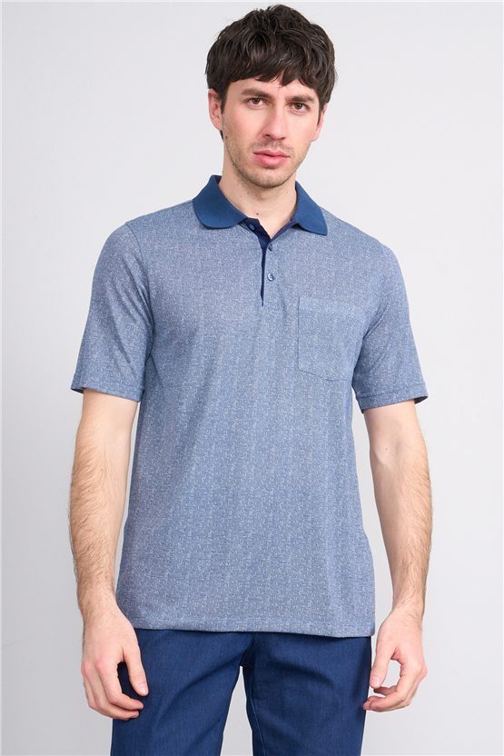 Çetinkaya Mentality 4627 Polo Yaka Regular Modelli T-shirt İndigo