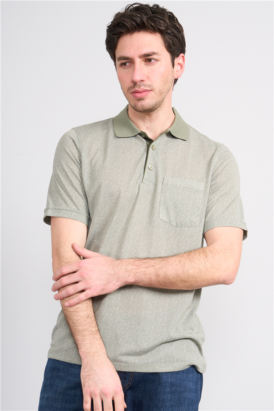 Çetinkaya Mentality 4627 Polo Yaka Regular Modelli T-shirt Haki