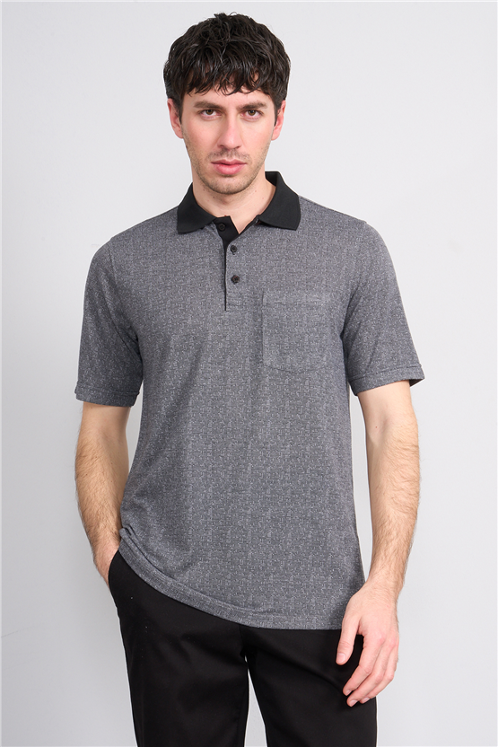 Çetinkaya Mentality 4627 Polo Yaka Regular Modelli T-shirt Siyah