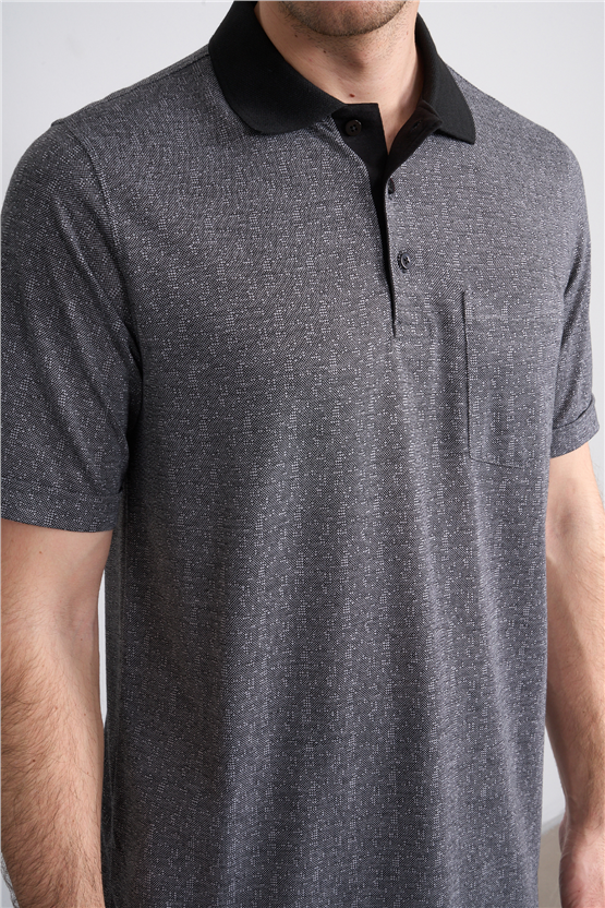 Çetinkaya Mentality 4627 Polo Yaka Regular Modelli T-shirt Siyah