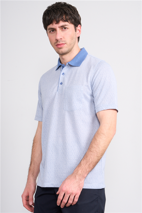 Çetinkaya Mentality 4628 Polo Yaka Regular Modelli T-shirt Mavi