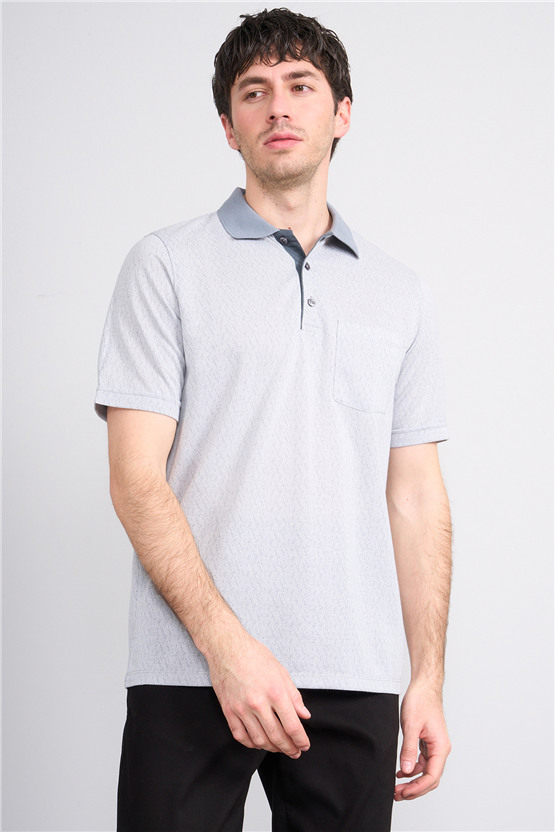 Çetinkaya Mentality 4628 Polo Yaka Regular Modelli T-shirt Gri
