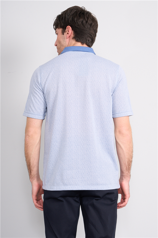Çetinkaya Mentality 4628 Polo Yaka Regular Modelli T-shirt Mavi