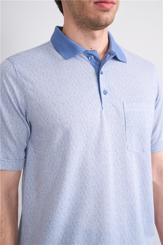 Çetinkaya Mentality 4628 Polo Yaka Regular Modelli T-shirt Mavi