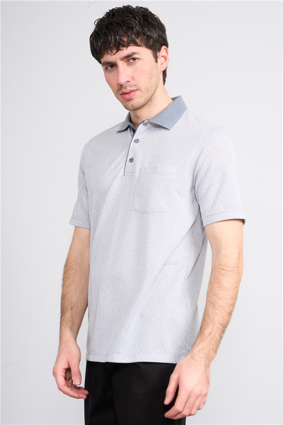 Çetinkaya Mentality 4628 Polo Yaka Regular Modelli T-shirt Gri