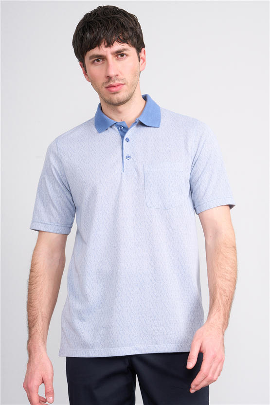 Çetinkaya Mentality 4628 Polo Yaka Regular Modelli T-shirt Mavi