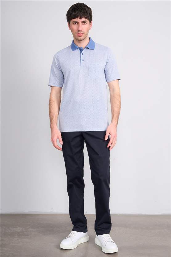 Çetinkaya Mentality 4628 Polo Yaka Regular Modelli T-shirt Mavi