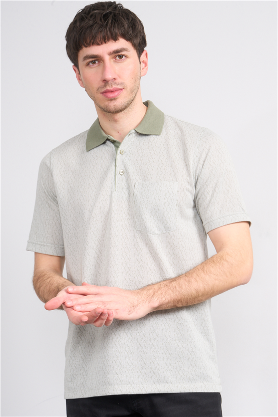Çetinkaya Mentality 4628 Polo Yaka Regular Modelli T-shirt Haki