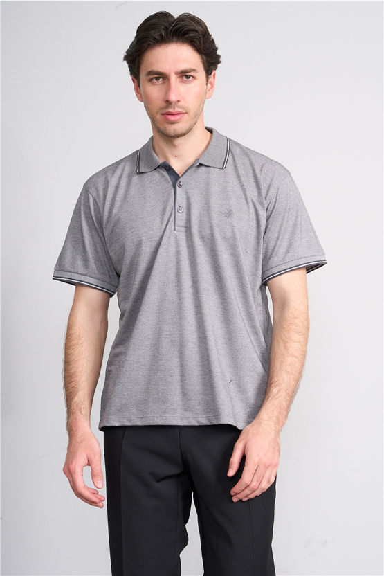 Çetinkaya Mentality 4702 Polo Yaka Regular Pike T-shirt Gri