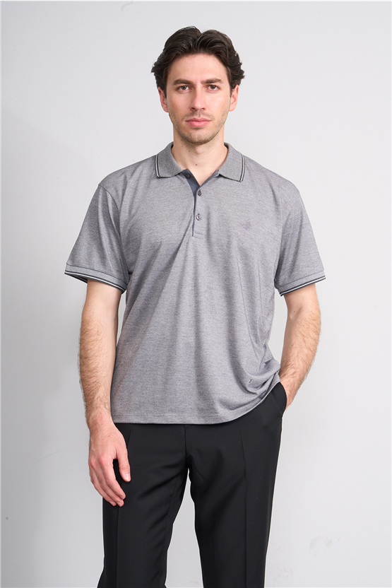 Çetinkaya Mentality 4702 Polo Yaka Regular Pike T-shirt Gri