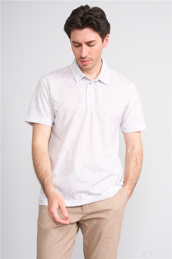 Çetinkaya Mentality 4772 Polo Yaka Regular Micro İnterlok T-shirt Gri