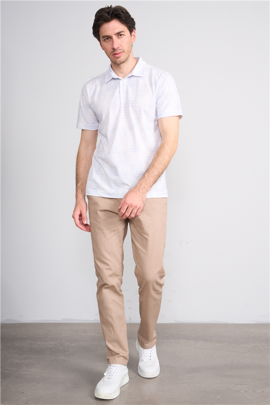 Çetinkaya Mentality 4772 Polo Yaka Regular Micro İnterlok T-shirt Mavi 2