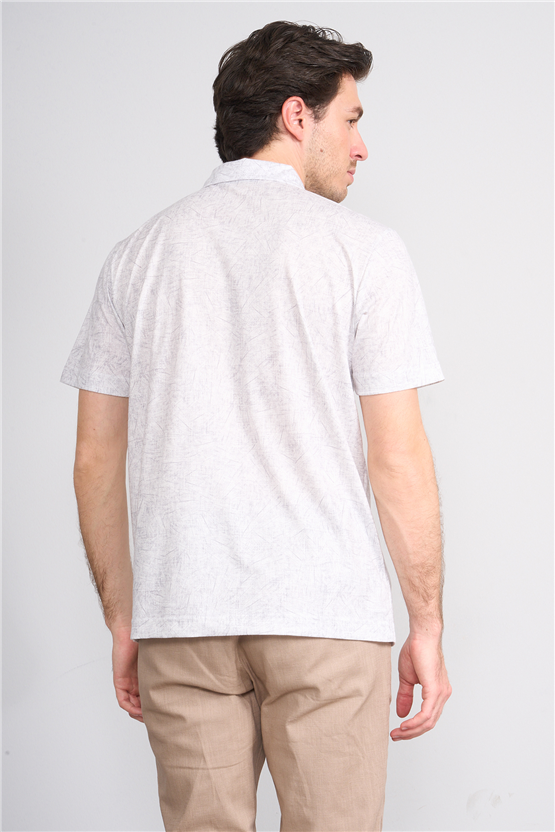 Çetinkaya Mentality 4772 Polo Yaka Regular Micro İnterlok T-shirt Gri