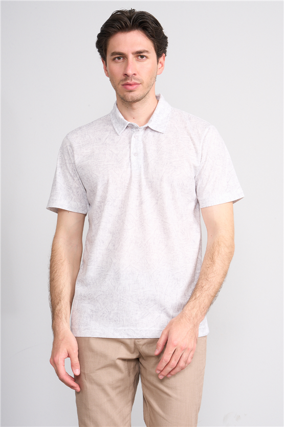Çetinkaya Mentality 4772 Polo Yaka Regular Micro İnterlok T-shirt Gri