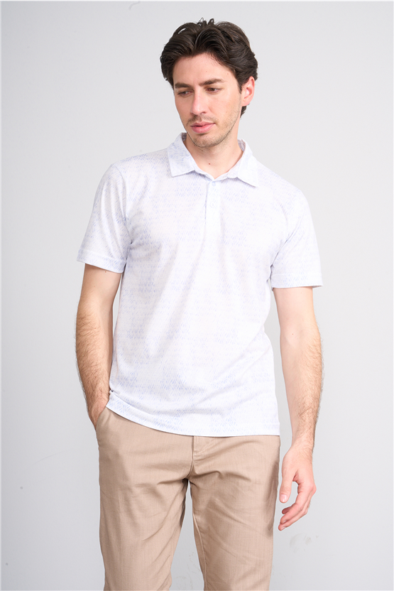 Çetinkaya Mentality 4772 Polo Yaka Regular Micro İnterlok T-shirt Mavi 2