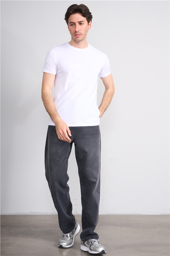 Çetinkaya Mentality 4831 Bisiklet Yaka Regular Baskılı T-shirt Beyaz