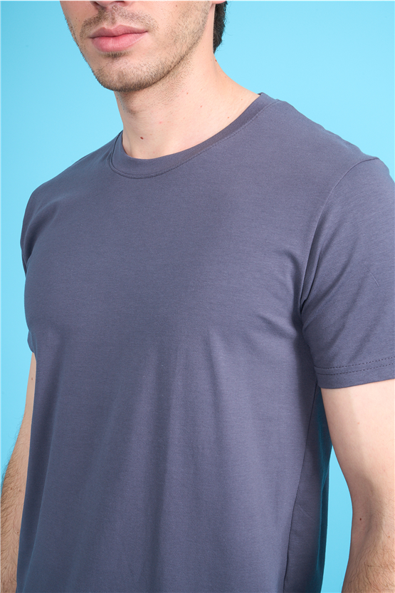 Çetinkaya Mentality 4831 Bisiklet Yaka Regular Baskılı T-shirt Füme