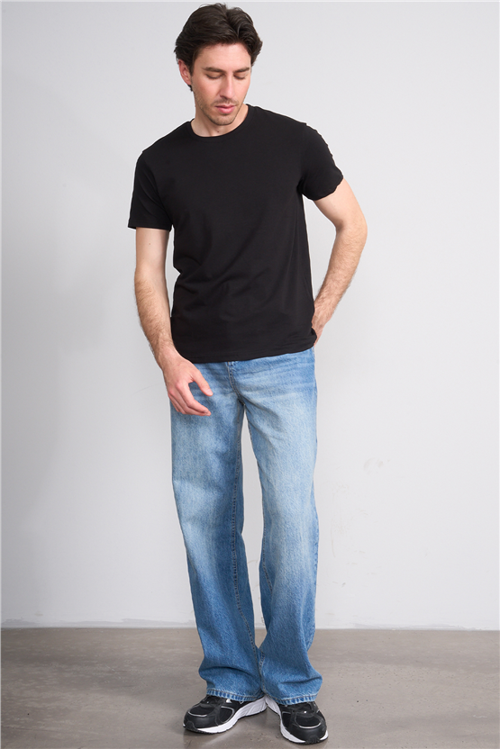 Çetinkaya Mentality 4831 Bisiklet Yaka Regular Baskılı T-shirt Siyah