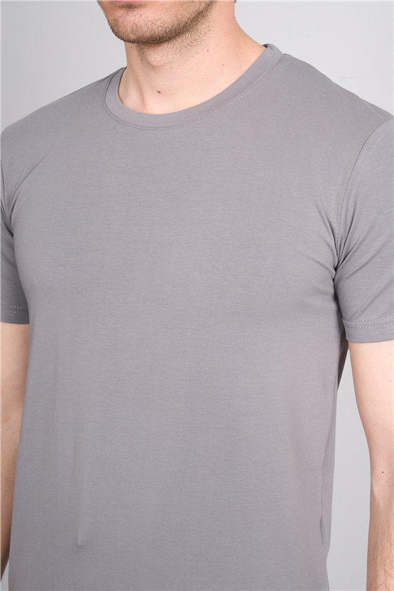 Çetinkaya Mentality 4831 Bisiklet Yaka Regular Baskılı T-shirt Açık Gri