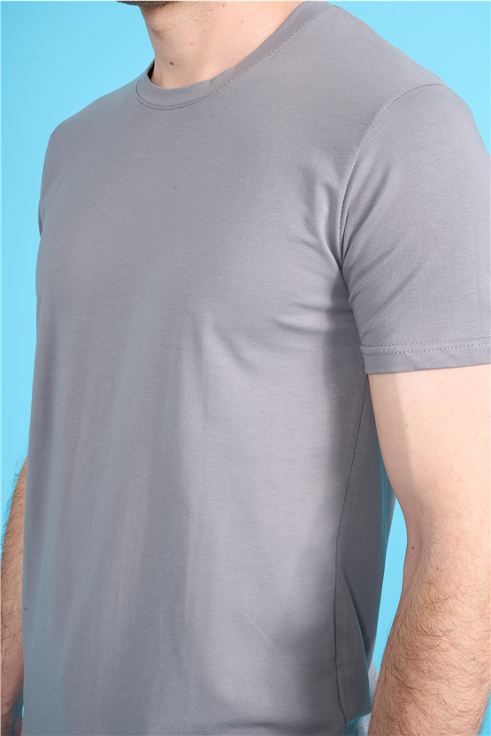 Çetinkaya Mentality 4831 Bisiklet Yaka Regular Baskılı T-shirt Açık Gri