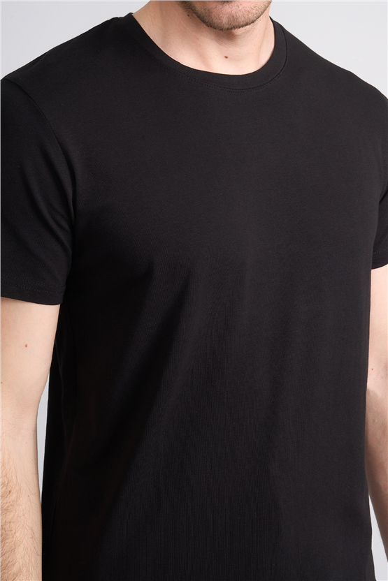 Çetinkaya Mentality 4831 Bisiklet Yaka Regular Baskılı T-shirt Siyah
