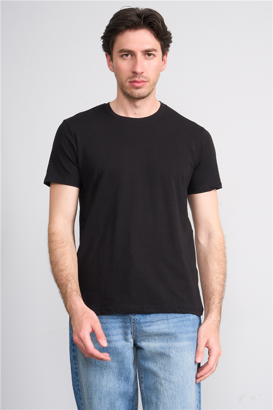 Çetinkaya Mentality 4831 Bisiklet Yaka Regular Baskılı T-shirt Siyah