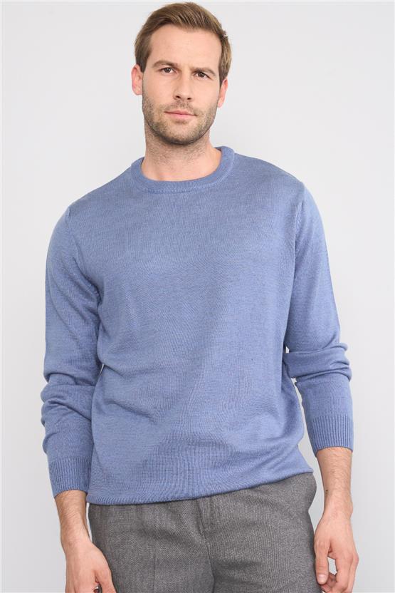 Çetinkaya Mentality 5143 Erkek Bisiklet Yaka Triko İndigo