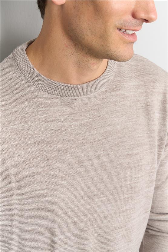 Çetinkaya Mentality 5143 Erkek Bisiklet Yaka Triko Vizonmelanj