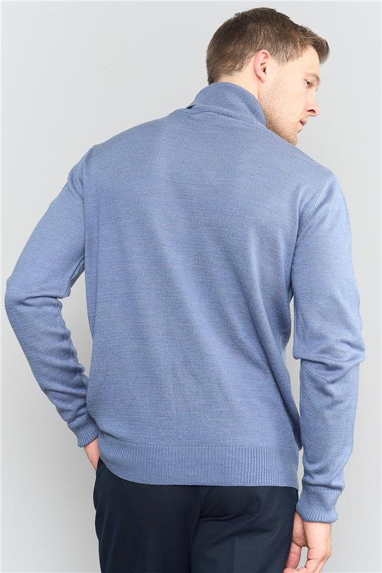 Çetinkaya Mentality 5146 Erkek Tam Balıkçı Yaka Triko İndigo