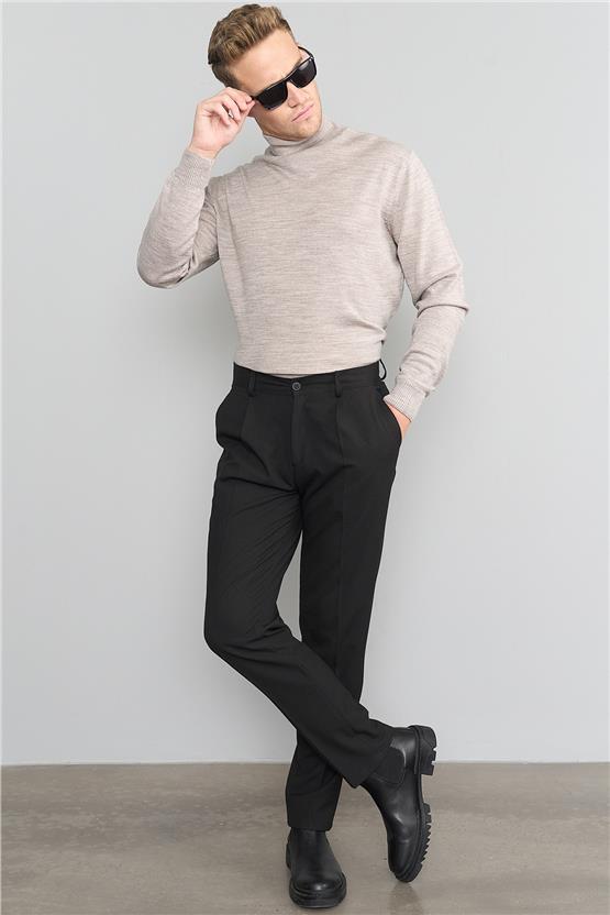 Çetinkaya Mentality 5146 Erkek Tam Balıkçı Yaka Triko Vizonmelanj