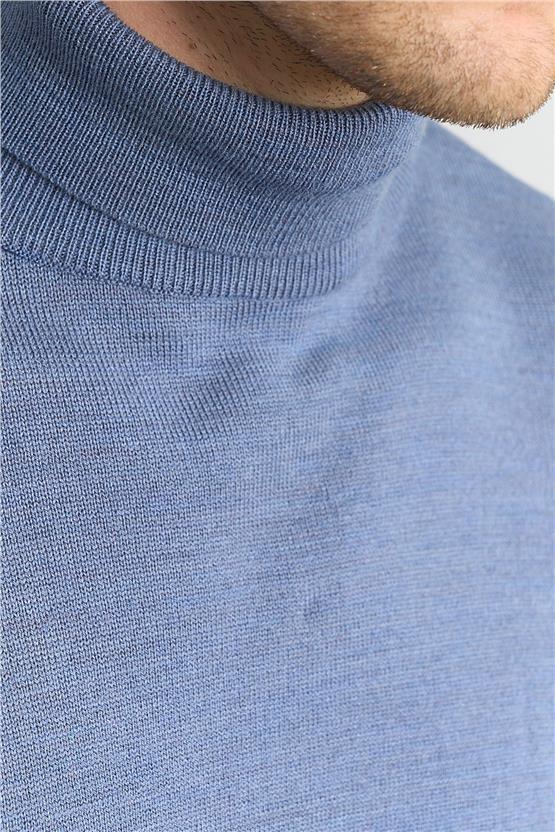 Çetinkaya Mentality 5146 Erkek Tam Balıkçı Yaka Triko İndigo