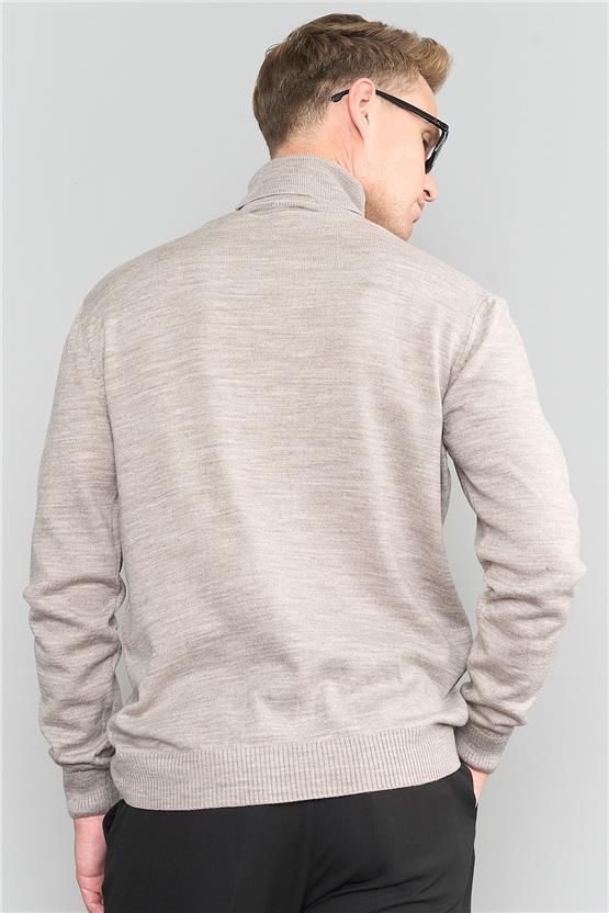 Çetinkaya Mentality 5146 Erkek Tam Balıkçı Yaka Triko Vizonmelanj