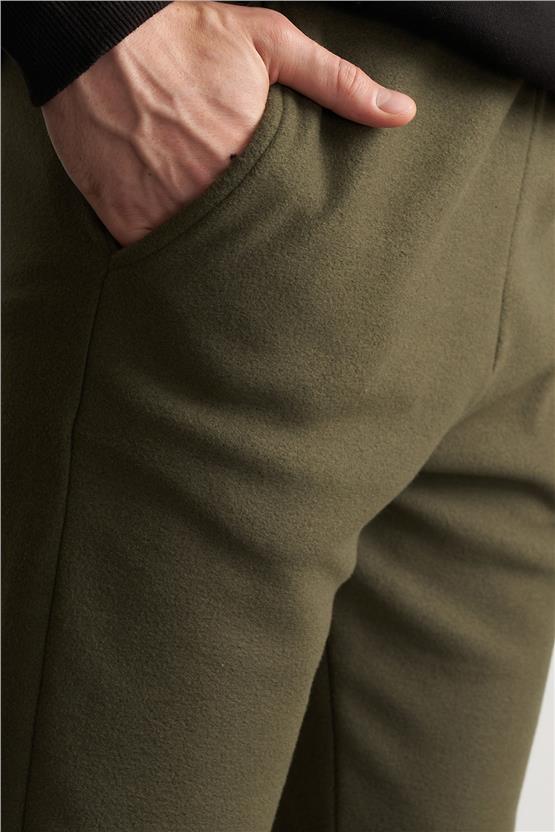 Çetinkaya Mentality 680 Düz Paça Polar Eşofman Alt Haki