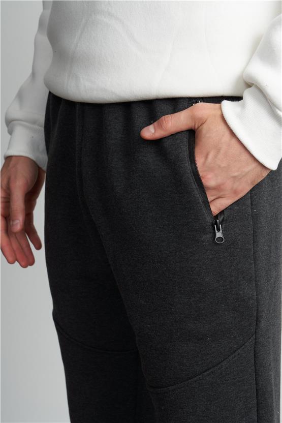 Çetinkaya Mentality 766 Erkek 3 İplik Şardonlu Regular Eşofman Alt Antrasitmelanj