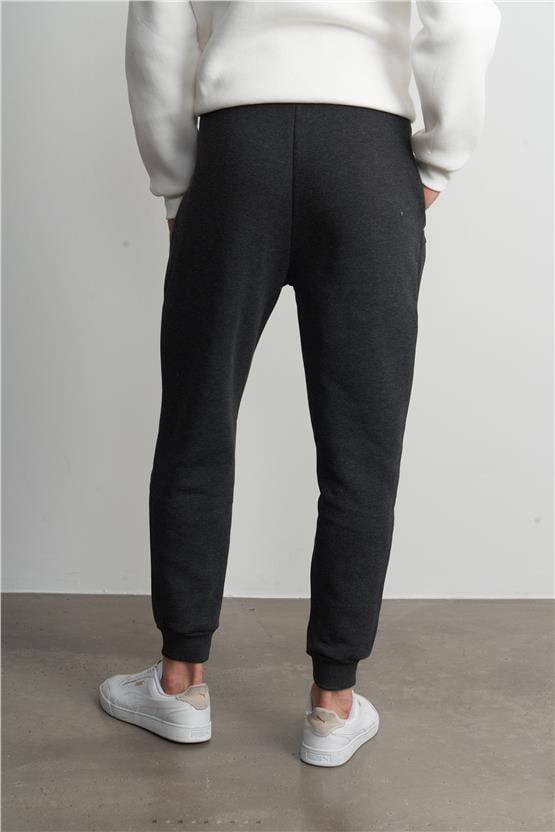 Çetinkaya Mentality 766 Erkek 3 İplik Şardonlu Regular Eşofman Alt Antrasitmelanj