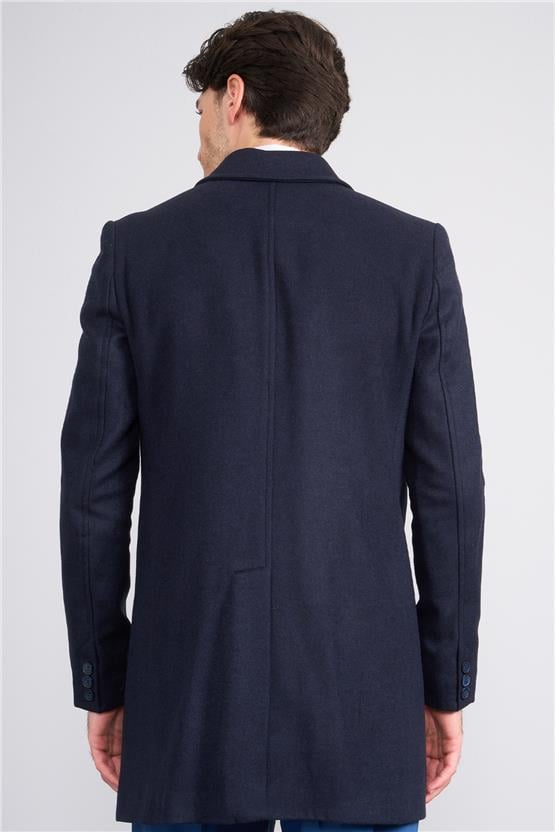 Çetinkaya Mentality 7849 Erkek Mono Yaka Regular Kaşe Kaban Antrasit