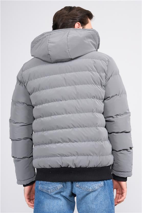 Çetinkaya Mentality 7905 Kapüşonlu Şişme Mont Regular Antrasit