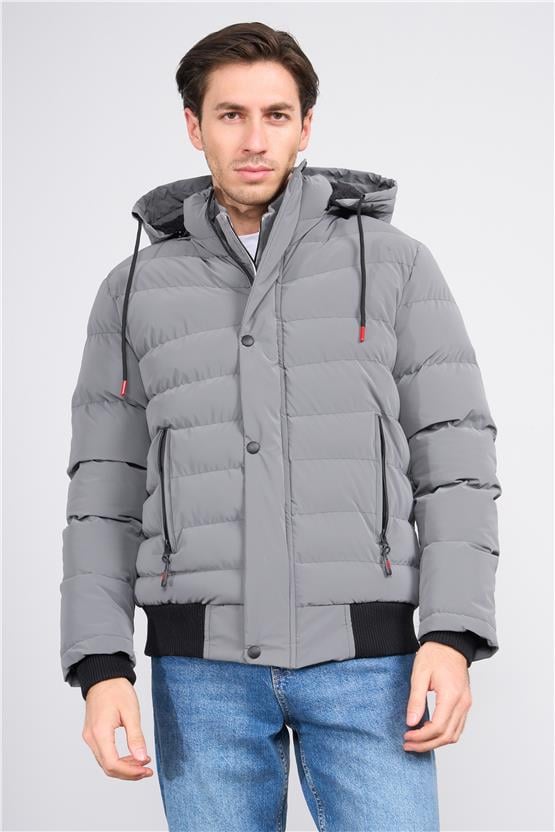 Çetinkaya Mentality 7905 Kapüşonlu Şişme Mont Regular Antrasit