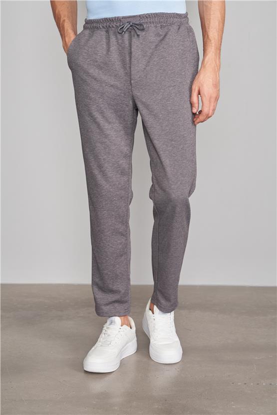 Çetinkaya Mentality 9381 Erkek Tintin Yan Cep Örme Pantolon Koyu Gri