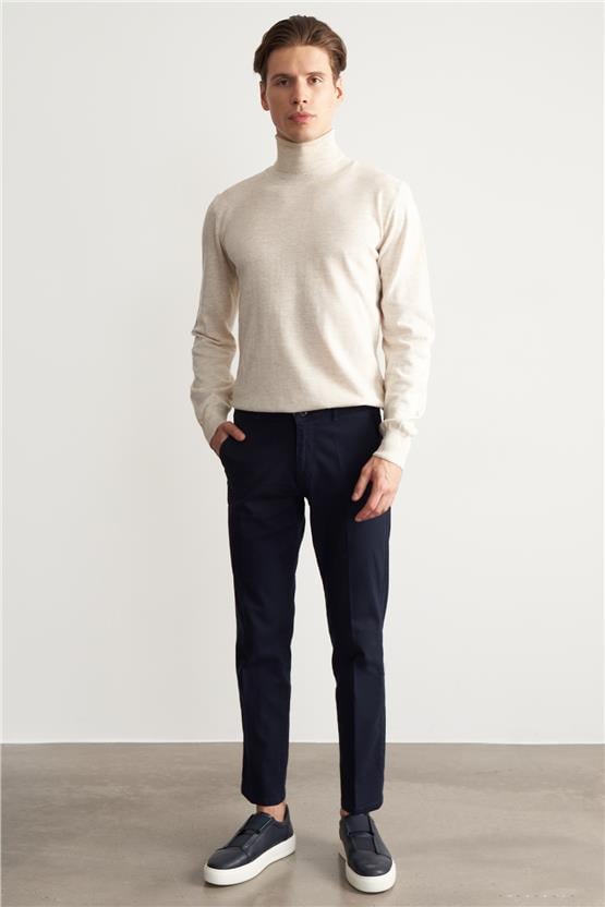 Çetinkaya Mentality 9463 Erkek Yan Cep Gabardin Pantolon Lacivert